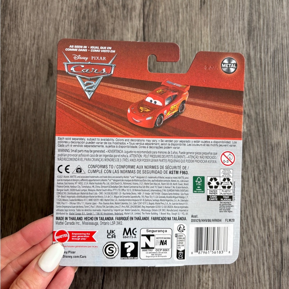 3” Disney Pixar Metal Lightning McQueen Toy - Picture 3 of 4
